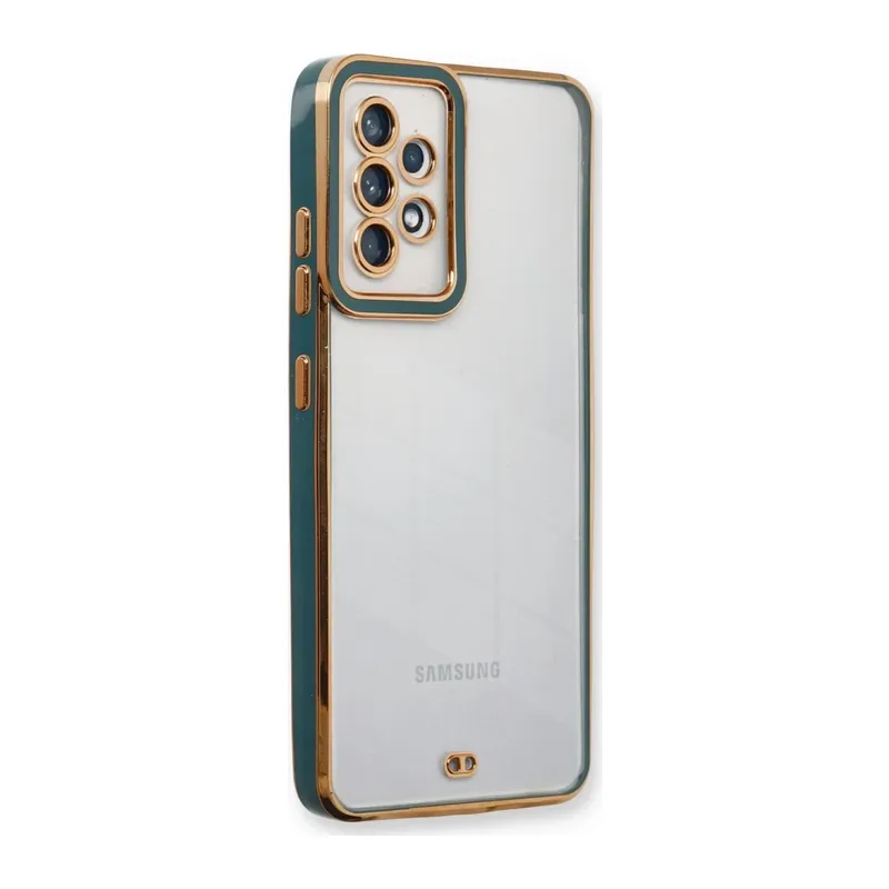 Samsung Galaxy A33 5G Kılıf Liva Lens Silikon - Yeşil