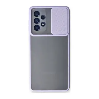 Samsung Galaxy A53 5G Kılıf Palm Buzlu Kamera Sürgülü Silikon - Lila