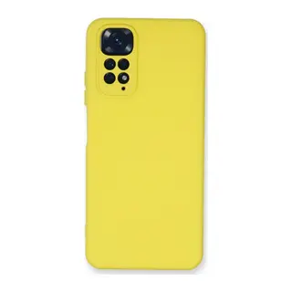 Redmi Note 11 Kılıf Nano içi Kadife Silikon - Sarı