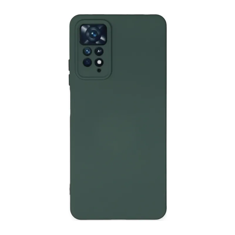 Redmi Note 11 Pro Kılıf Nano içi Kadife Silikon - Koyu Yeşil
