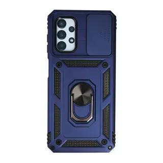 Samsung Galaxy A33 5G Kılıf Pars Lens Yüzüklü Silikon - Lacivert