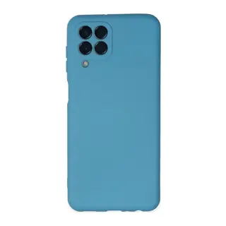 Samsung Galaxy M33 Kılıf Nano içi Kadife Silikon - Mavi