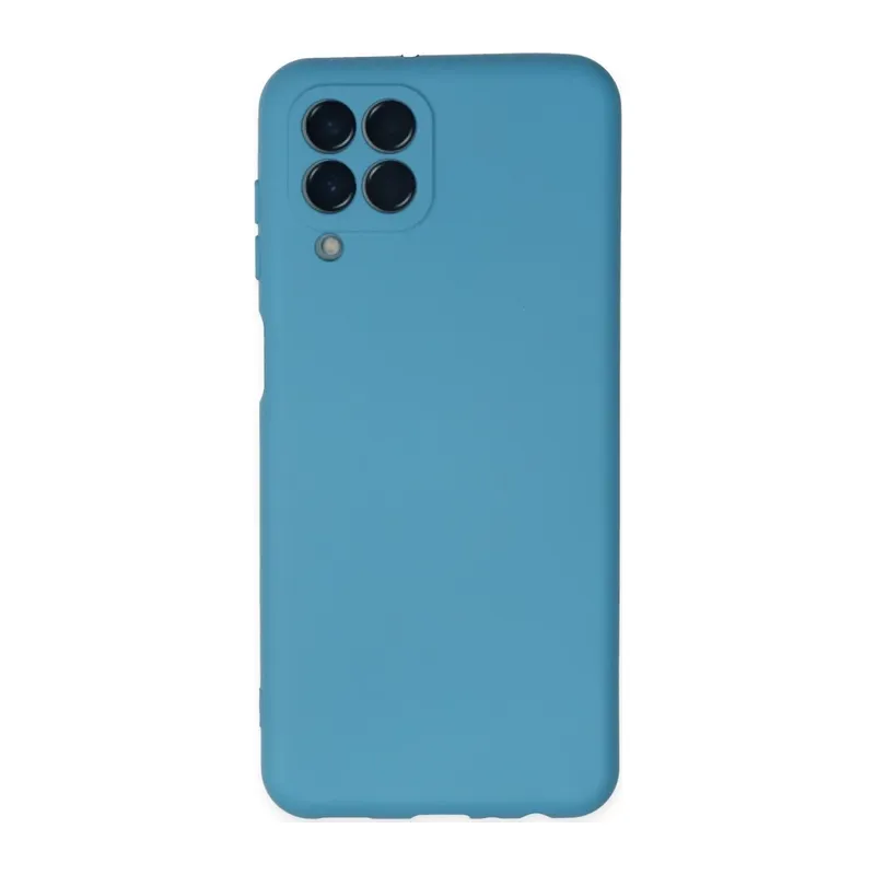 Samsung Galaxy M33 Kılıf Nano içi Kadife Silikon - Mavi