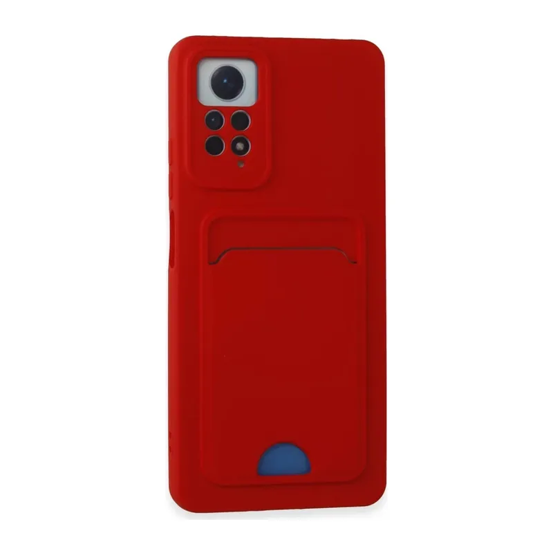 Redmi Note 11 Pro Kılıf Kelvin Kartvizitli Silikon - Kırmızı