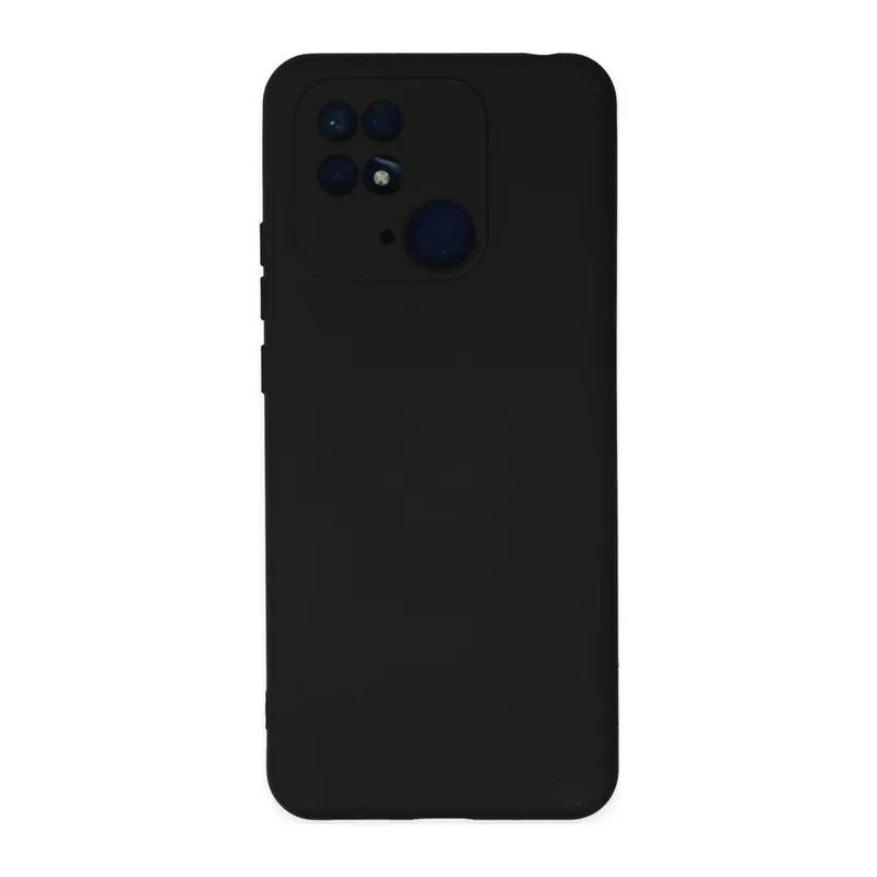 Redmi 10C Kılıf Nano içi Kadife Silikon - Siyah