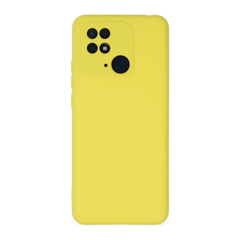 Redmi 10C Kılıf Nano içi Kadife Silikon - Sarı