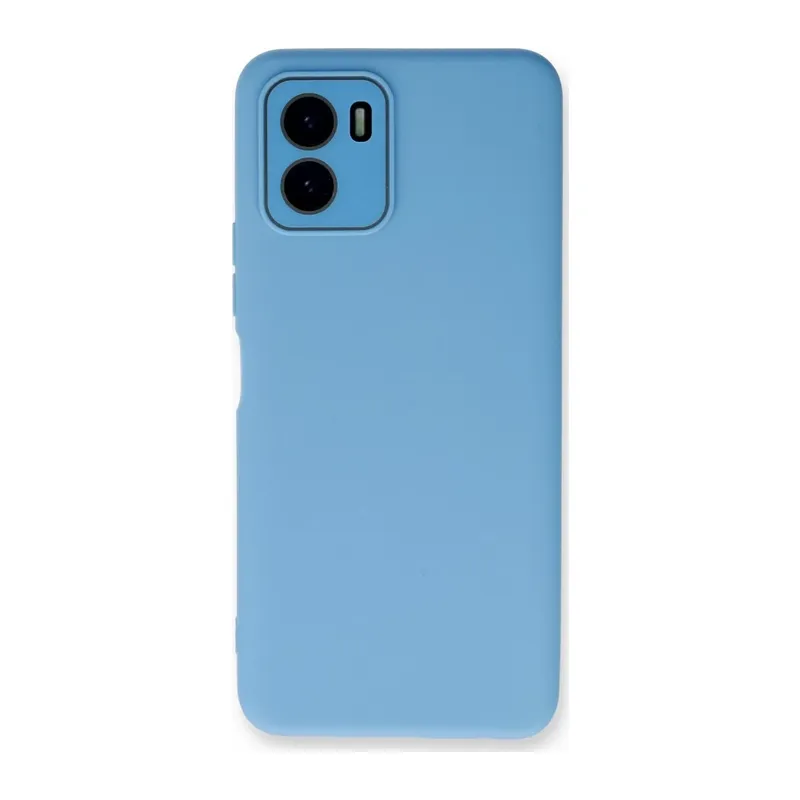 Vivo Y15S Kılıf Lansman Glass Kapak - Mavi