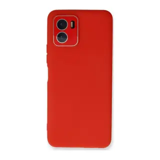 Vivo Y15S Kılıf Lansman Glass Kapak - Kırmızı