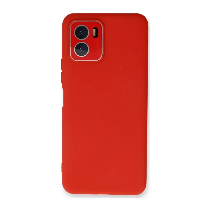 Vivo Y15S Kılıf Lansman Glass Kapak - Kırmızı