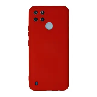 Realme C25Y Kılıf Nano içi Kadife Silikon - Kırmızı