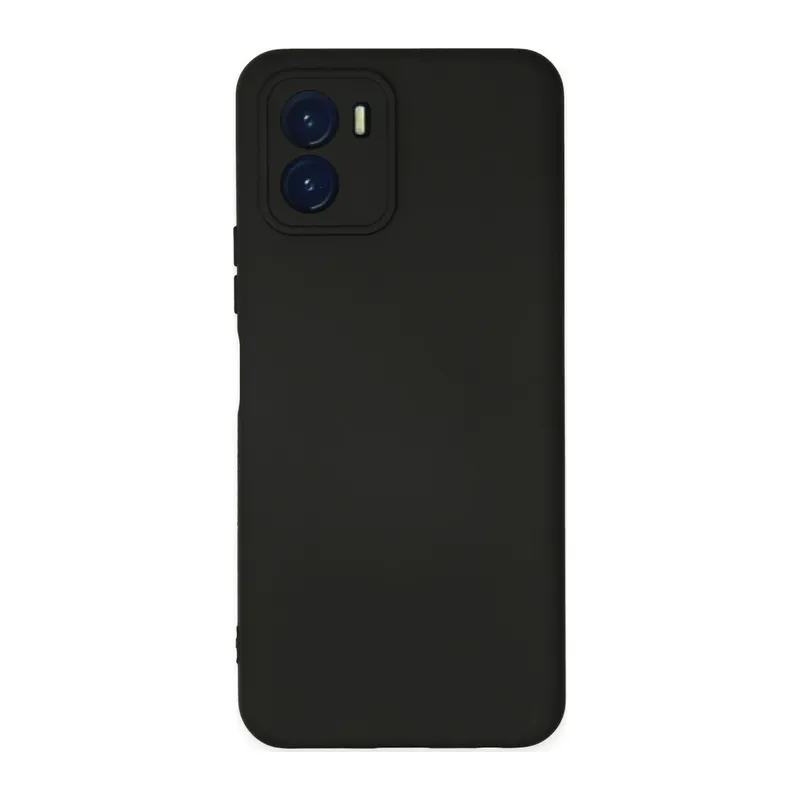 Vivo Y15S Kılıf Nano içi Kadife Silikon - Siyah
