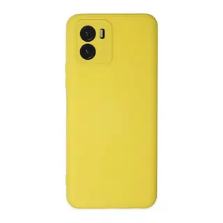 Vivo Y15S Kılıf Nano içi Kadife Silikon - Sarı