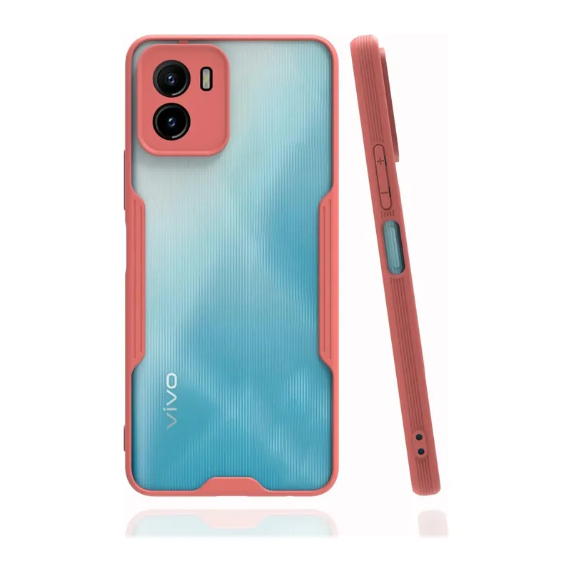 Vivo Y15S Kılıf Platin Silikon - Pembe