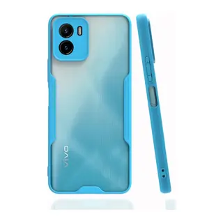 Vivo Y15S Kılıf Platin Silikon - Mavi