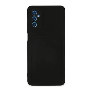 Samsung Galaxy M52 5G Kılıf Kelvin Kartvizitli Silikon - Siyah