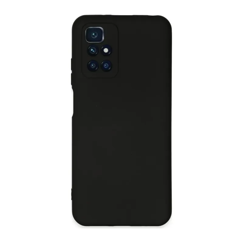 Redmi 10 2022 Kılıf Nano içi Kadife Silikon - Siyah