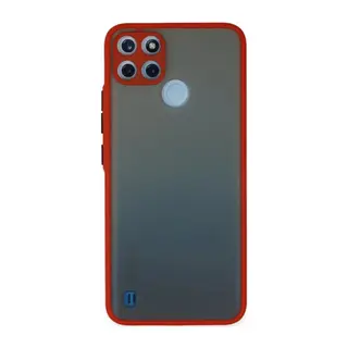 Realme C21Y Kılıf Montreal Silikon Kapak - Kırmızı