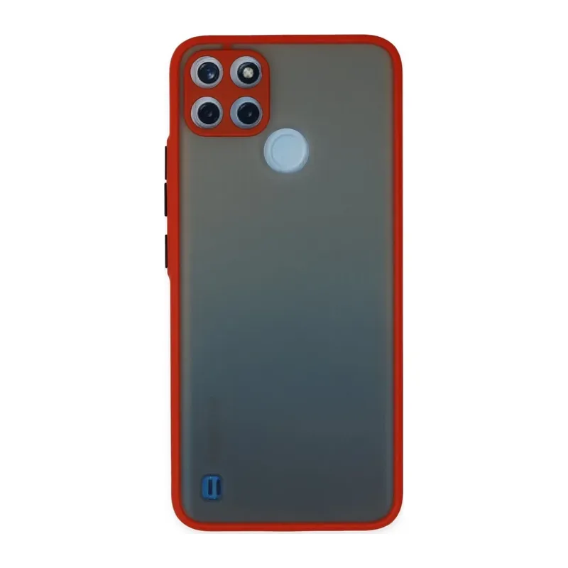Realme C21Y Kılıf Montreal Silikon Kapak - Kırmızı