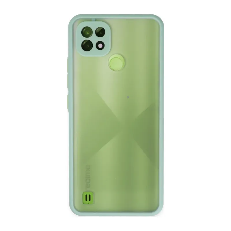 Realme C21 Kılıf Montreal Silikon Kapak - Turkuaz
