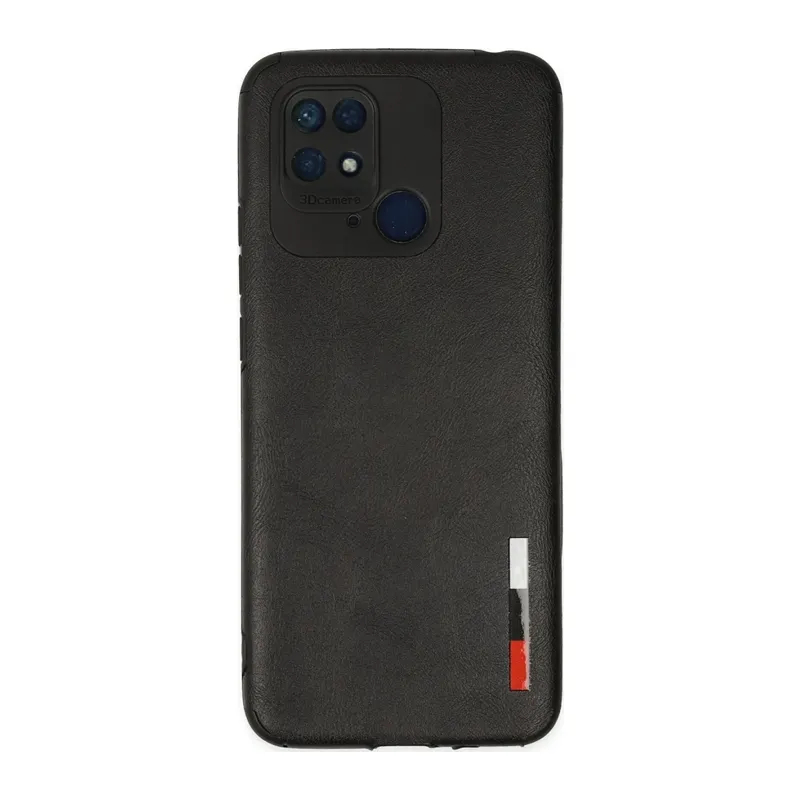 Redmi 10C Kılıf Loop Deri Silikon - Siyah