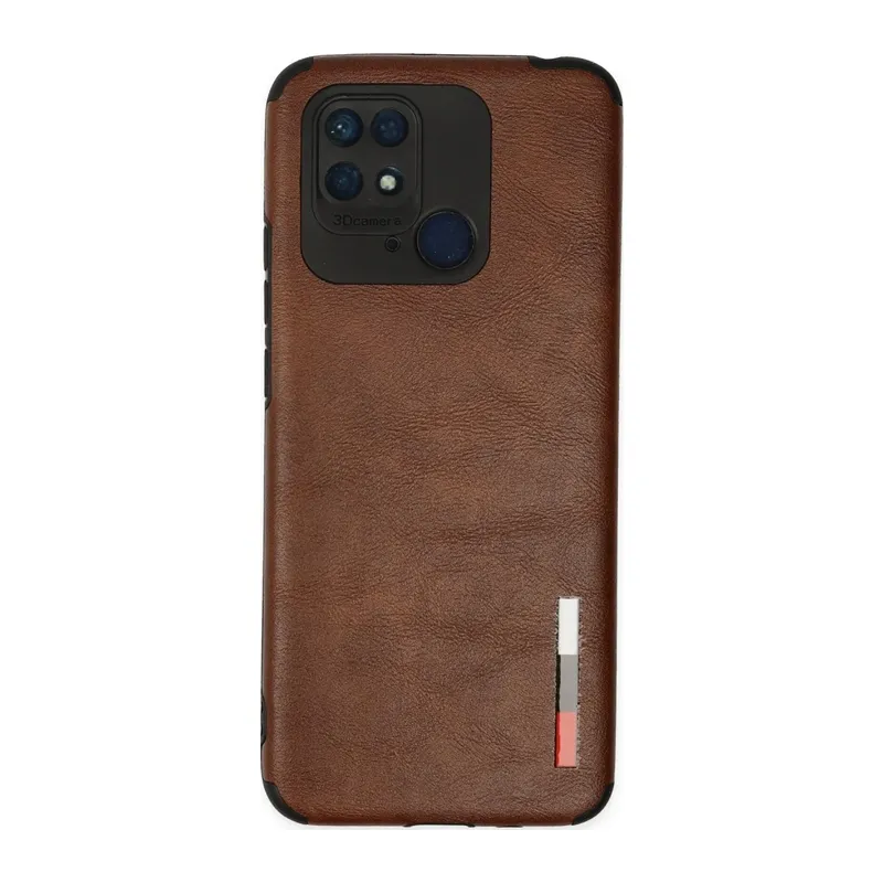 Redmi 10C Kılıf Loop Deri Silikon - Kahverengi