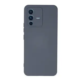 Vivo V23 5G Kılıf Nano içi Kadife Silikon - Gri