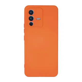 Vivo V23 5G Kılıf Nano içi Kadife Silikon - Turuncu