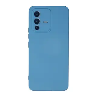Vivo V23 5G Kılıf Nano içi Kadife Silikon - Mavi