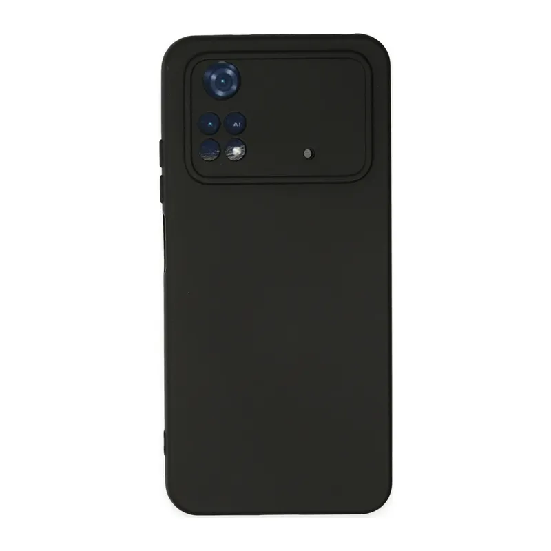 Poco M4 Pro 4G Kılıf Nano içi Kadife Silikon - Siyah