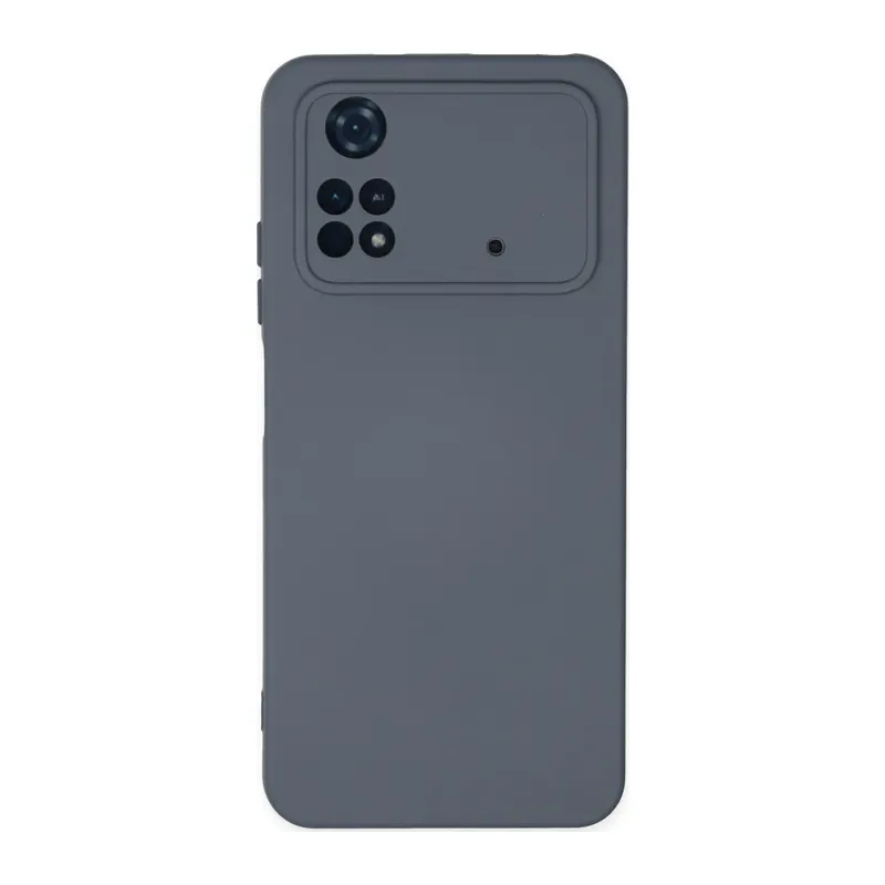 Poco M4 Pro 4G Kılıf Nano içi Kadife Silikon - Gri