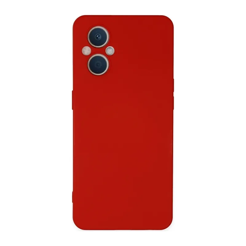 Reno 7 Lite Kılıf Nano içi Kadife Silikon - Kırmızı