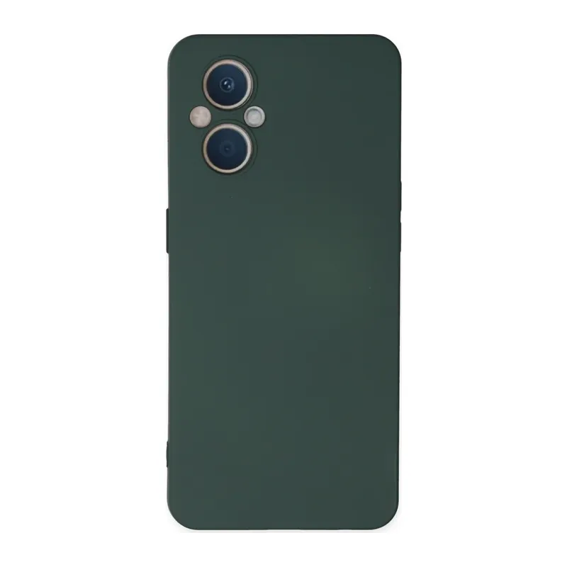 Reno 7 Lite Kılıf Nano içi Kadife Silikon - Koyu Yeşil