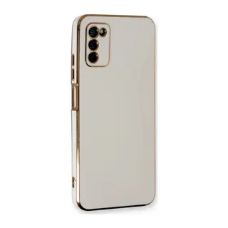 Samsung Galaxy A03S Kılıf Volet Silikon - Beyaz