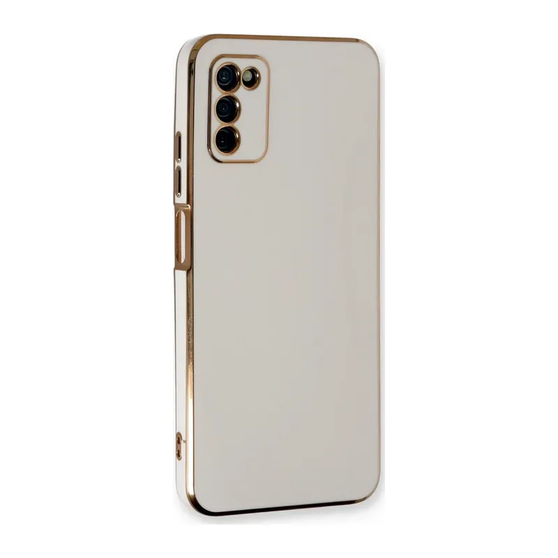 Samsung Galaxy A03S Kılıf Volet Silikon - Beyaz
