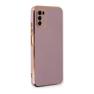 Samsung Galaxy A03S Kılıf Volet Silikon - Mor