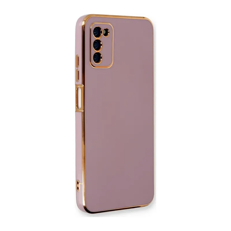 Samsung Galaxy A03S Kılıf Volet Silikon - Mor
