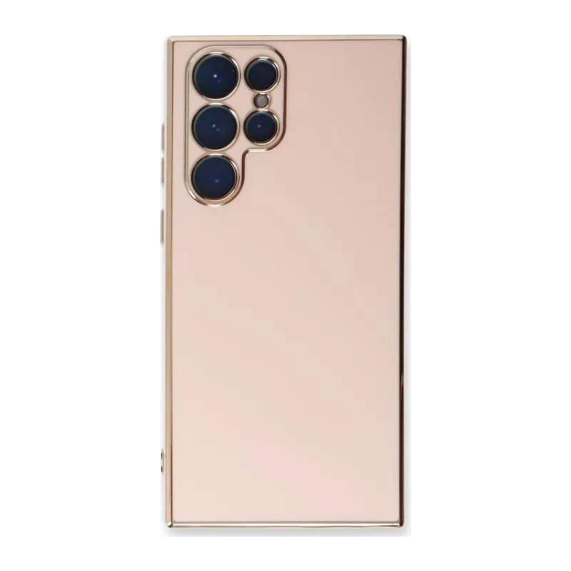 Samsung Galaxy S22 Ultra Kılıf Volet Silikon - Pembe