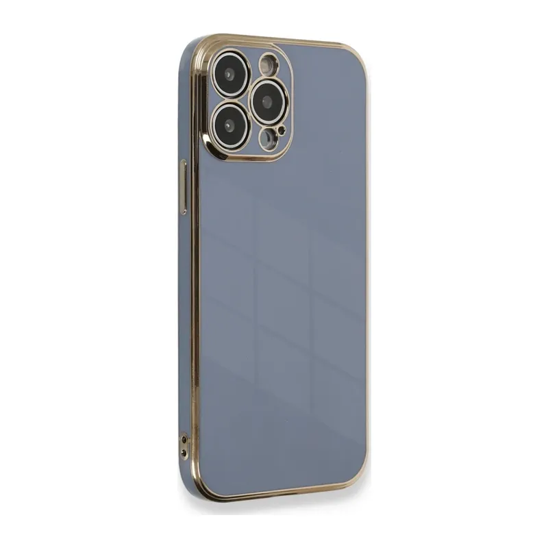 iPhone 13 Pro Max Kılıf Volet Silikon - Mavi