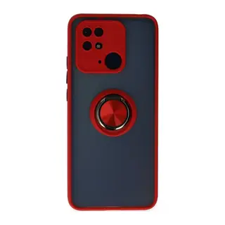 Redmi 10C Kılıf Montreal Yüzüklü Silikon Kapak - Kırmızı