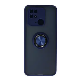 Redmi 10C Kılıf Montreal Yüzüklü Silikon Kapak - Lacivert
