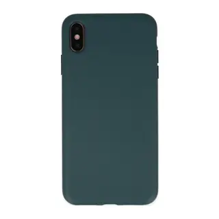 iPhone XS Max Kılıf Nano içi Kadife Silikon - Koyu Yeşil