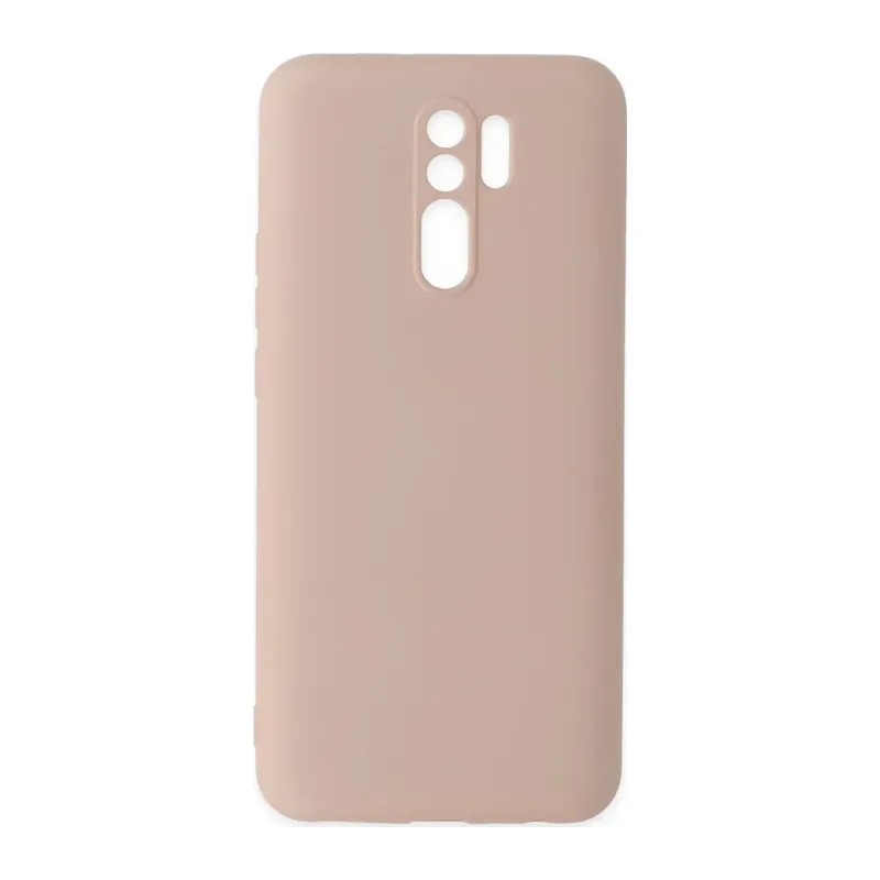 Redmi 9 Kılıf Nano içi Kadife Silikon - Pudra