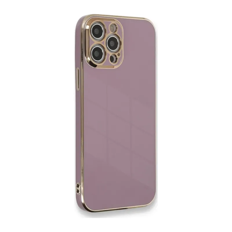 iPhone 12 Pro Max Kılıf Volet Silikon - Mor