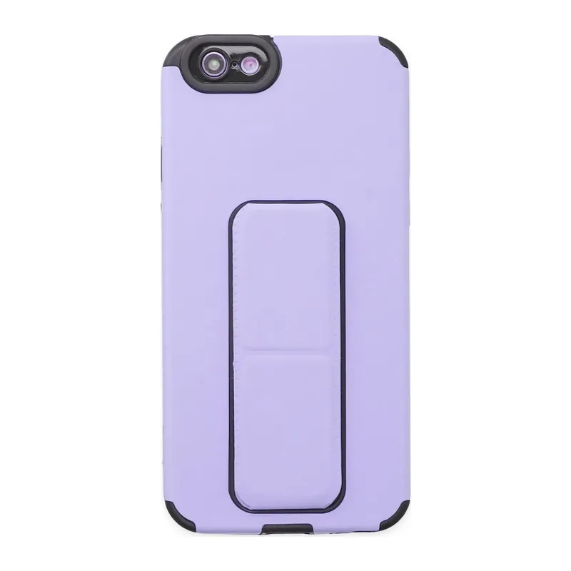 iPhone 6 Kılıf Mega Standlı Silikon - Lila