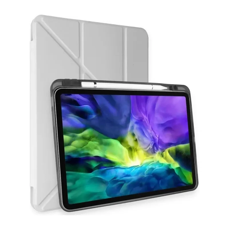 iPad Air 4 10.9 Kılıf Kalemlikli Mars Tablet Kılıfı - Gri