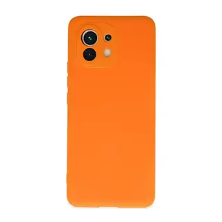 Mi 11 Kılıf Nano içi Kadife Silikon - Turuncu