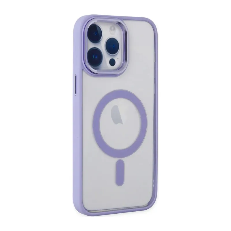 iPhone 14 Pro Max Kılıf Room Magneticsafe Silikon - Lila