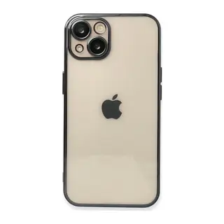 iPhone 14 Plus Kılıf Lensli Silikon - Siyah