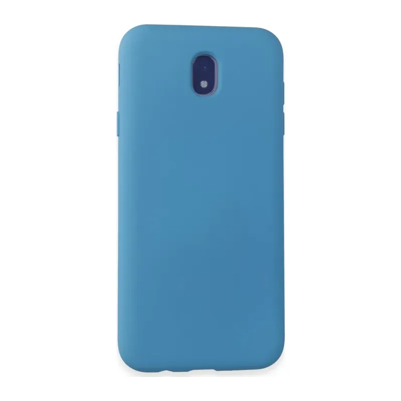 Samsung Galaxy J7 Pro / J730 Kılıf Nano içi Kadife Silikon - Mavi
