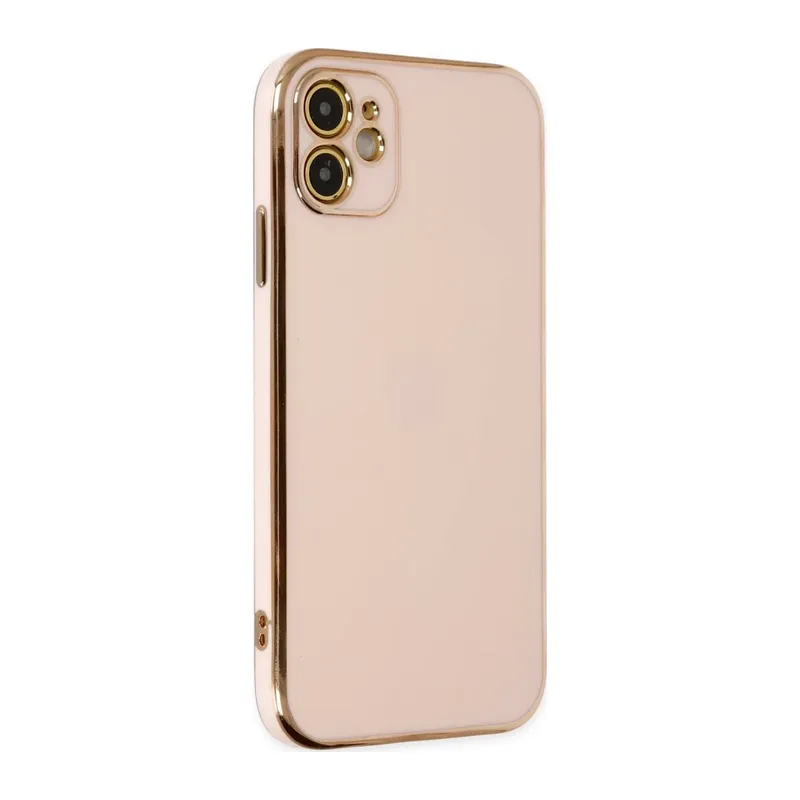iPhone 12 Kılıf Volet Silikon - Pembe
